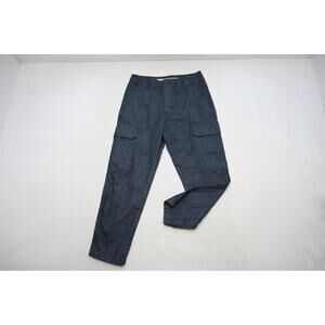 Banana Republic Cargo Blue Denim Jeans Rugged Slim Taper Mens Sz 30 x 27.5